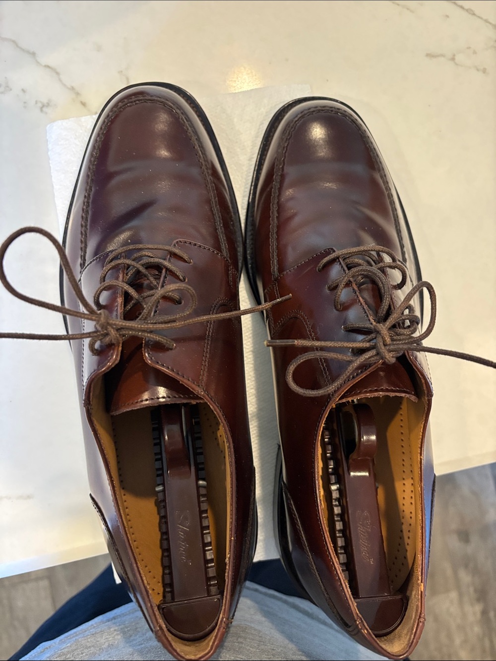 Bostonian Men’s Burgundy Leather Derby Shoes
